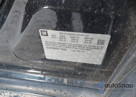 2014 Chevrolet Cruze Diesel z USA, uszkodzony, nr VIN 1G1P75SZ2E7178339